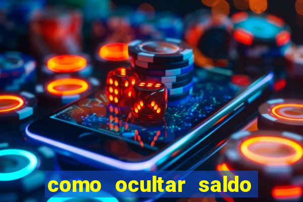 como ocultar saldo na betfair